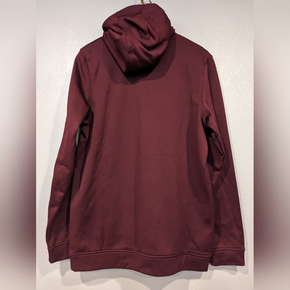 Men's UNDER ARMOUR maroon logo hoodie size medium - Picture 5 of 5